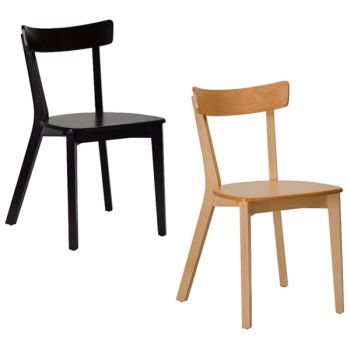 Barletta Restaurant Chairs - Matt Black or Natural