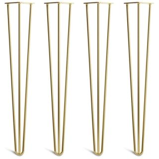 Hairpin Table Legs - Bar or Dining (Set of 4) - Gold, Brass / Copper & more