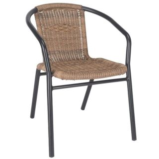 Natural Wicker Outdoor Restaurant Arm Chairs