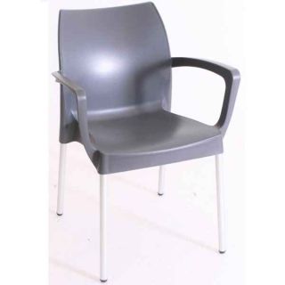 Grey Bach Stacking Cafe Chairs with arms