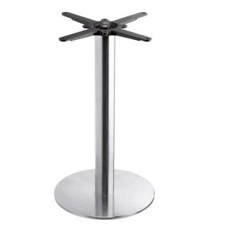 Baltimore Small Round Table Bases - Dining or Bar - Brushed Steel