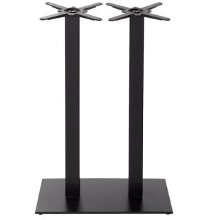 Mocha Twin Bar Table Base in Black