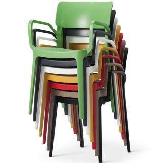 Colorful Stackable Plastic Armchairs