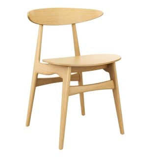 Carcher Wooden Restaurant Chairs - Natural Oak