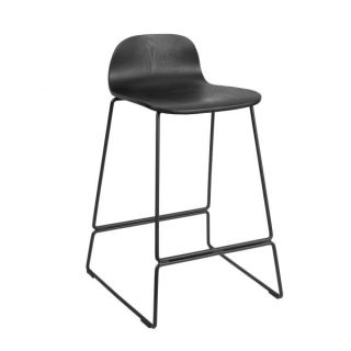 Copenhagen Counter Stool - Black Frame - Black seat