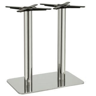 Dice Rectangular Twin Table Legs - Brushed or Polished
