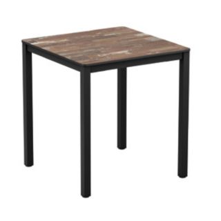 Ext Complete Tables: Planked Vintage Wood Square Outdoor Dining Table