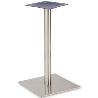 Profile Brushed Steel Large Square Counter Table Bases - Round Column