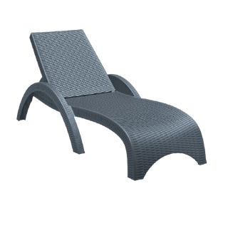 Fiji Sun Lounger - Dark Grey
