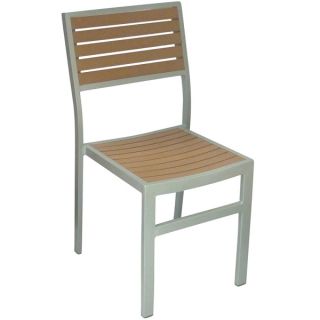 Geneva Outdoor Non-Wood Side Chairs - Teak Finish