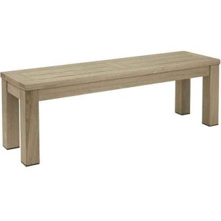 Quad Heavy Duty Wooden Outdoor Bench - Weathered