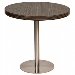 Ice Circular Brushed Steel Table Base Only