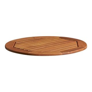 Robinia Slatted Outdoor Wood Top - Round