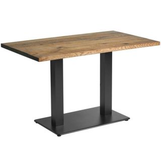 Windsor Rectangle Oak Top Tables - Smoked, Rustic, Extra White