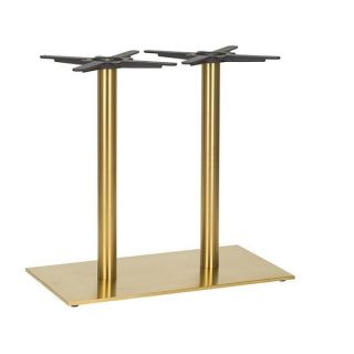 Midas Rectangular Twin Table Base – Dining Height | Elegant Black and Brass Dining Table Base