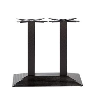 Mayan Rectangle Twin Pedestal Colour or Black Cast Iron Table Bases - Dining