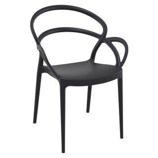 Mila In / Outdoor Arm Chairs - Black