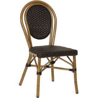 Monaco Bistro Weave Outdoor Chairs - Black