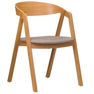 Nest Veneer Back / Upholstered Seat Dining Chairs with Arms