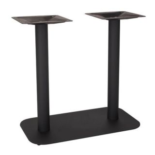 Radius Edge Twin Pedestal Rectangle Table Base - Dining Height