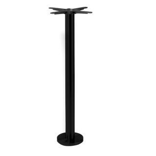 Floor Fixed / Bolt Down Bar Table Bases in Black Steel - Robust & Elegant