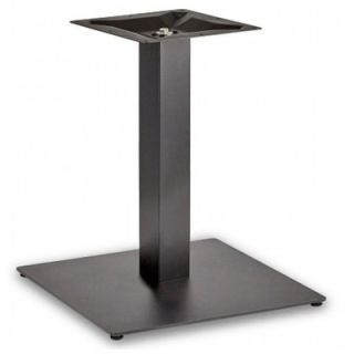 Flat Profile Large Square Dining Table Base in Black Steel - Robust & Elegant