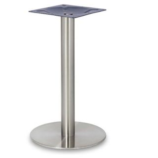 Profile Round Dining Table Bases in Brushed Stainless Steel - Robust & Elegant