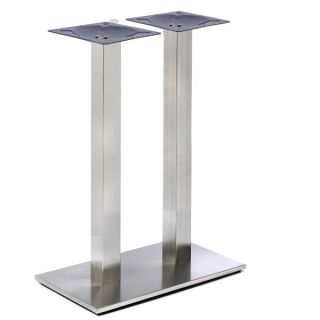 Pedestal Breakfast Counter Table Legs in Brushed Stainless Steel - Robust & Elegant