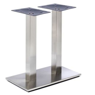 Profile Brushed Steel Dining Table Legs - Large