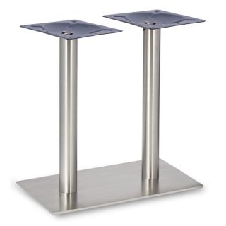 Brushed Stainless Steel Dining Table Legs - Rnd Columns