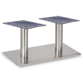 Profile Twin Brushed Steel Low Table Legs - Robust & Elegant