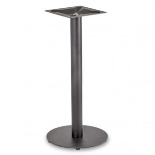 Flat Profile Round Breakfast Bar Counter Table Bases in Black Steel
