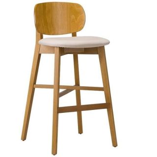 Rana Veneer Back / Upholstered Seat High Stools