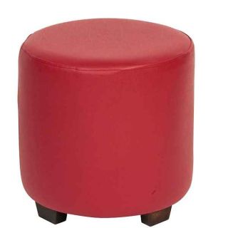Drum - Pouf Faux Leather UK Made - Black, Brown, Red, Cream