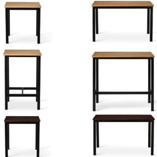 Sturdy Dining or Bar Table with Solid Wood - Walnut or Oak