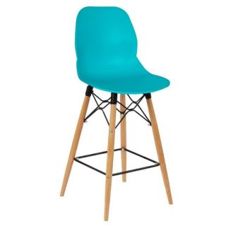 Shoreditch Mid Height Stool Beech - Red