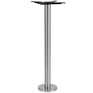 Slim Round Floor Fix Brushed Steel Bar Table Base