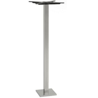 Slim Square Floor Fix Brushed Steel Bar Table Base