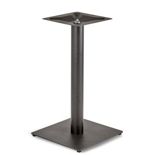 Flat Profile Small Square Dining Table Base in Black Steel - Robust & Elegant