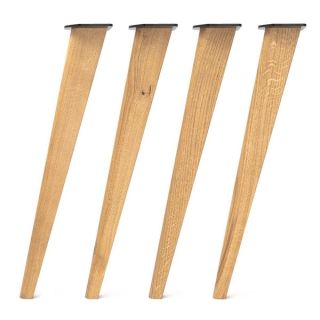 Tapered Oak Wooden Dining Legs 710mm / 28 inches - Set of 4 - See Options