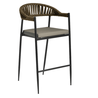 Tico Outdoor Bar Stools with Cushions - See Colours