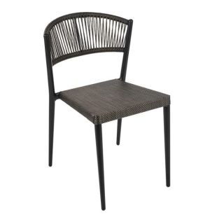 Vienna outdoor chairs with black frame and bronze weave, perfect for elegant and durable patio seating